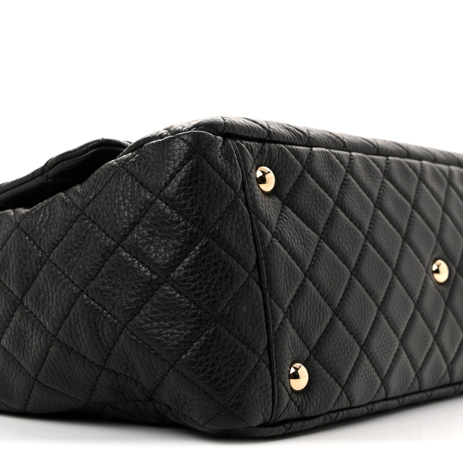 Chanel Calfskin Quilted XXL Travel Flap Bag Black 9 of 10