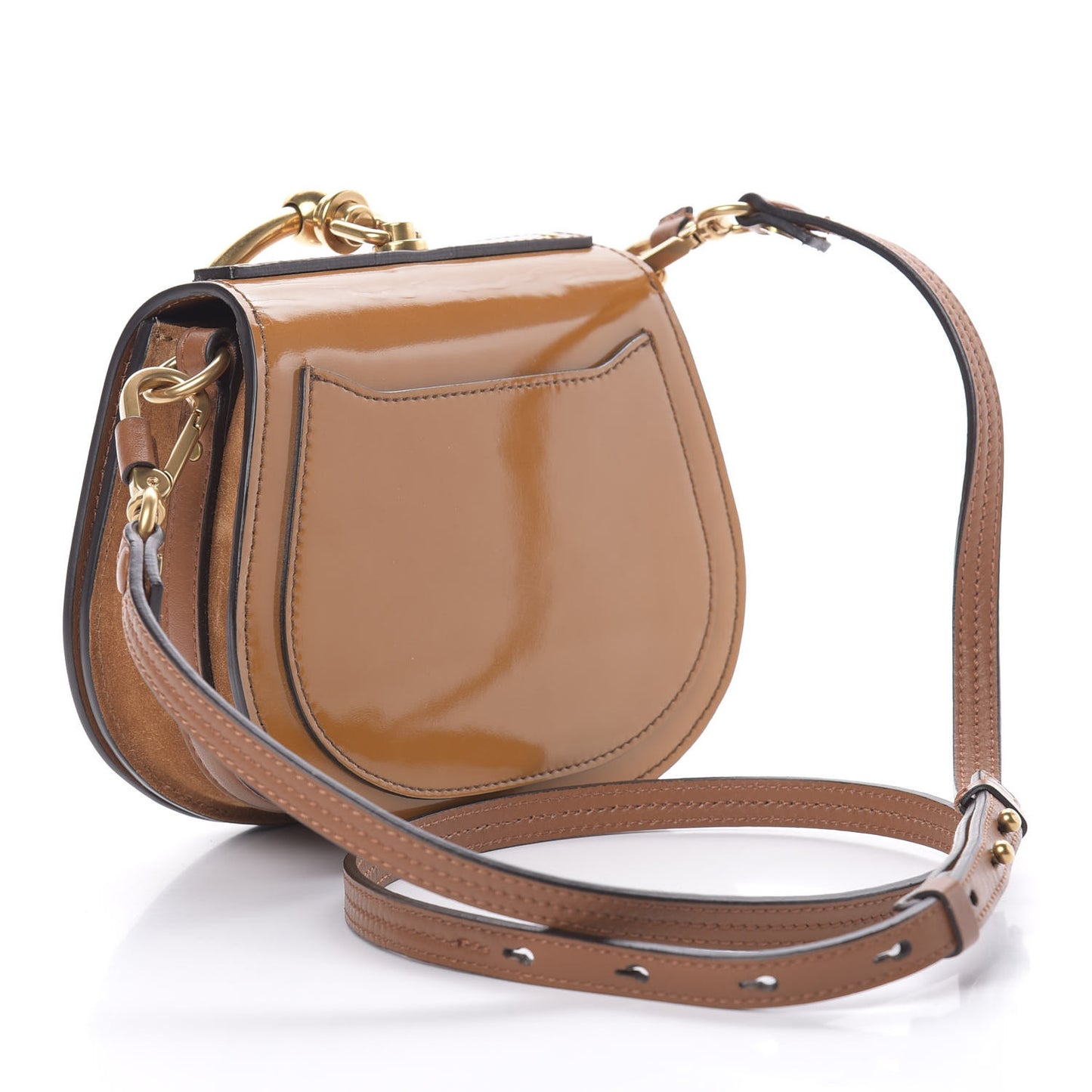 Spazzolato Sfumato Small Nile Bracelet Bag Caramel