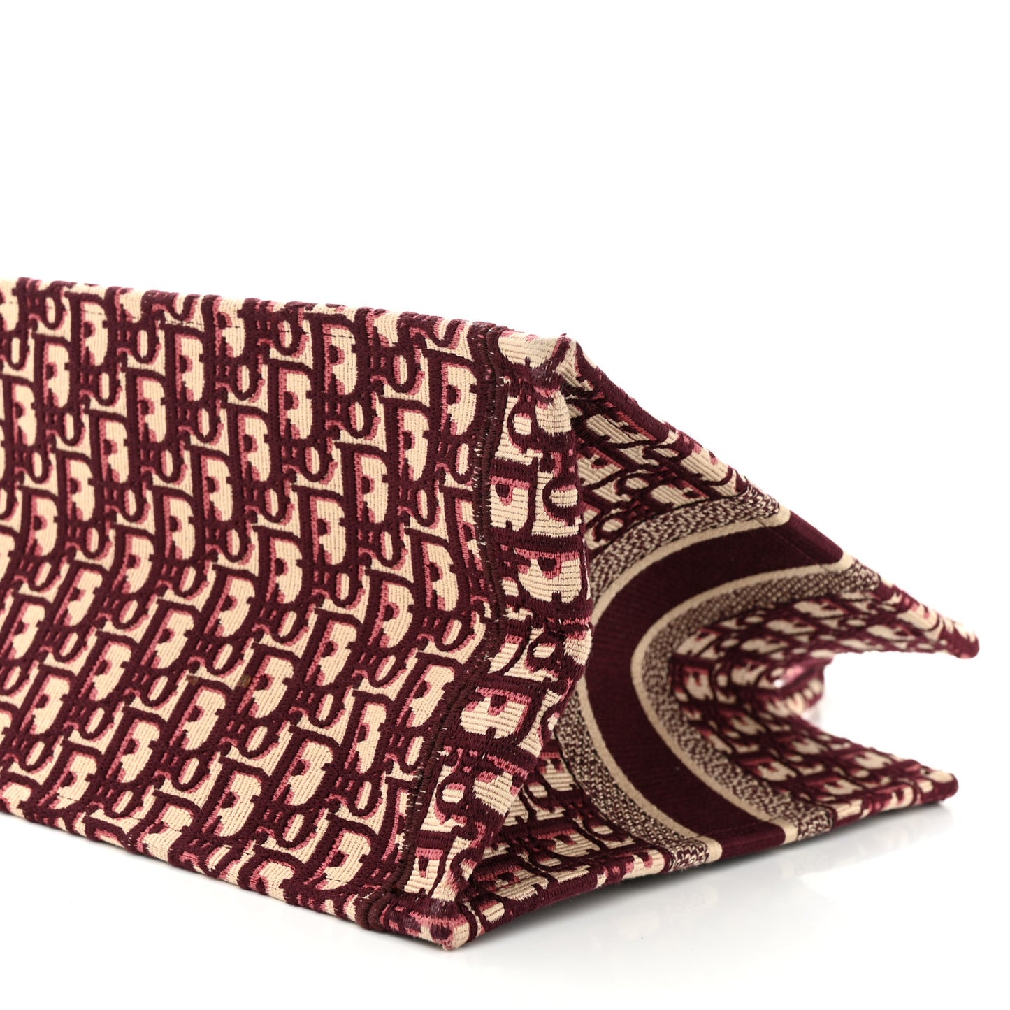 Oblique Medium Book Tote Burgundy Multicolor