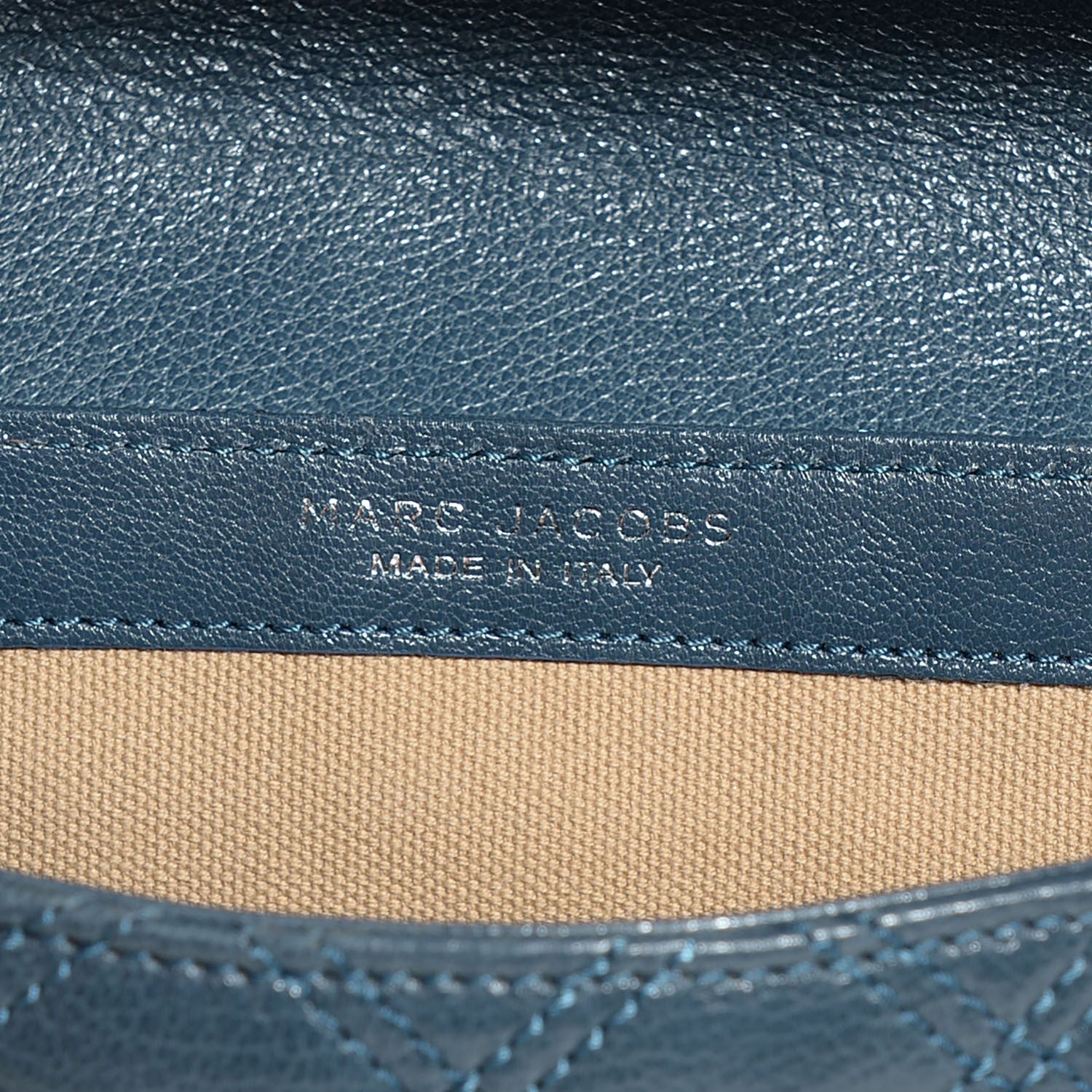 Marc Jacobs Lambskin Baroque Medium Single Flap Blue Atlantic 7 of 10