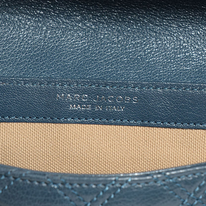 Marc Jacobs Lambskin Baroque Medium Single Flap Blue Atlantic 7 of 10