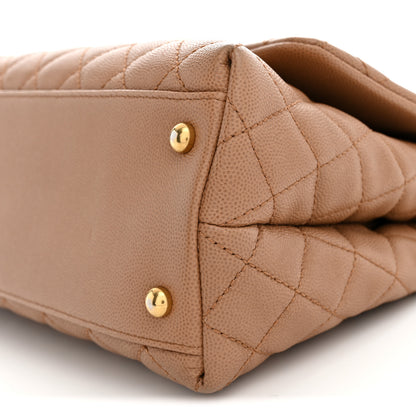 Chanel Caviar Lizard Quilted Small Coco Handle Flap Beige 10 of 10