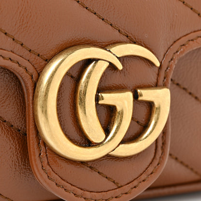 Gucci Azalea Calfskin Matelasse Diagonal Super Mini GG Marmont Shoulder Bag Cuir 12 of 13