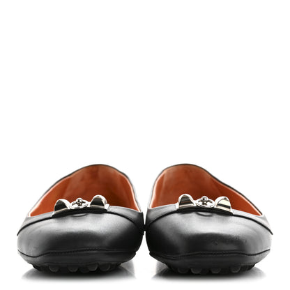 Hermes Calfskin Liberty Ballerina Flats 37 Black 3 of 13