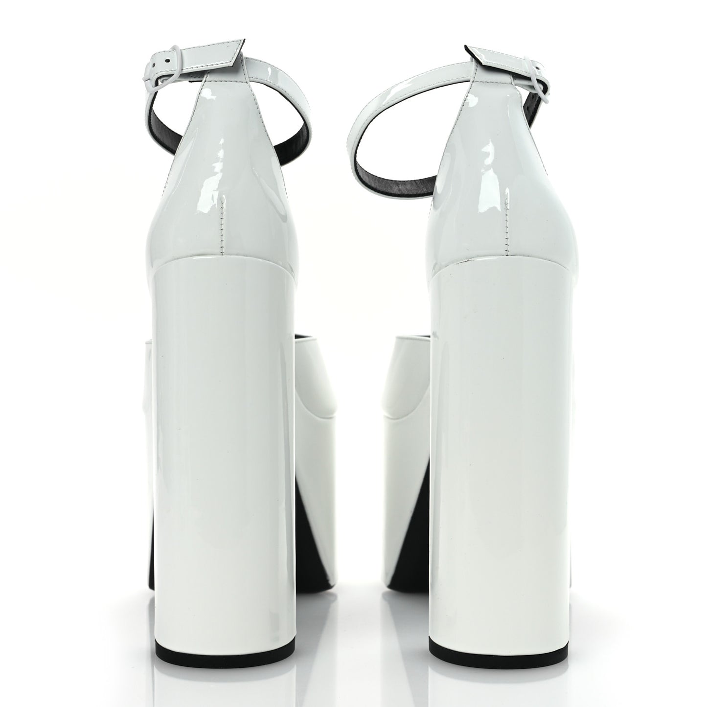 Patent Camden 160mm Platform Pumps 37 White