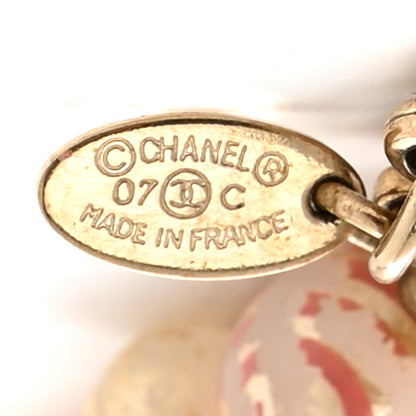 Chanel Beaded CC Multi Strand Bracelet Gold Multicolor 4 of 5