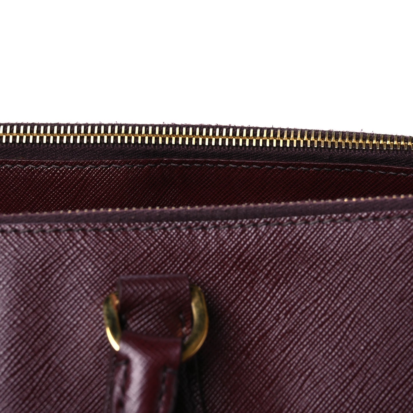 Saffiano Lux Extra Large Galleria Double Zip Tote Cherry