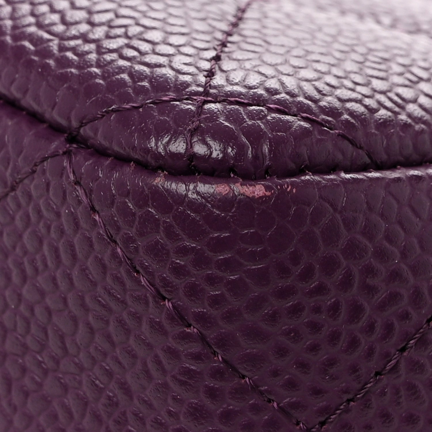 Chanel Caviar Quilted Jumbo Single Flap  Purple 12 of 13