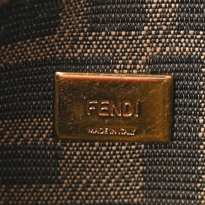 Fendi Fabric Jacquard FF 1974 Mini Baguette Tobacco Moro Black 6 of 10