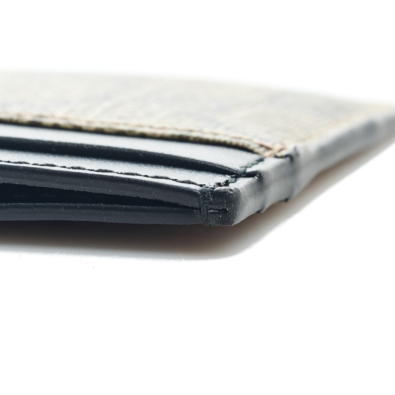 Gucci GG Supreme Monogram Calfskin Card Holder Beige Black 9 of 11