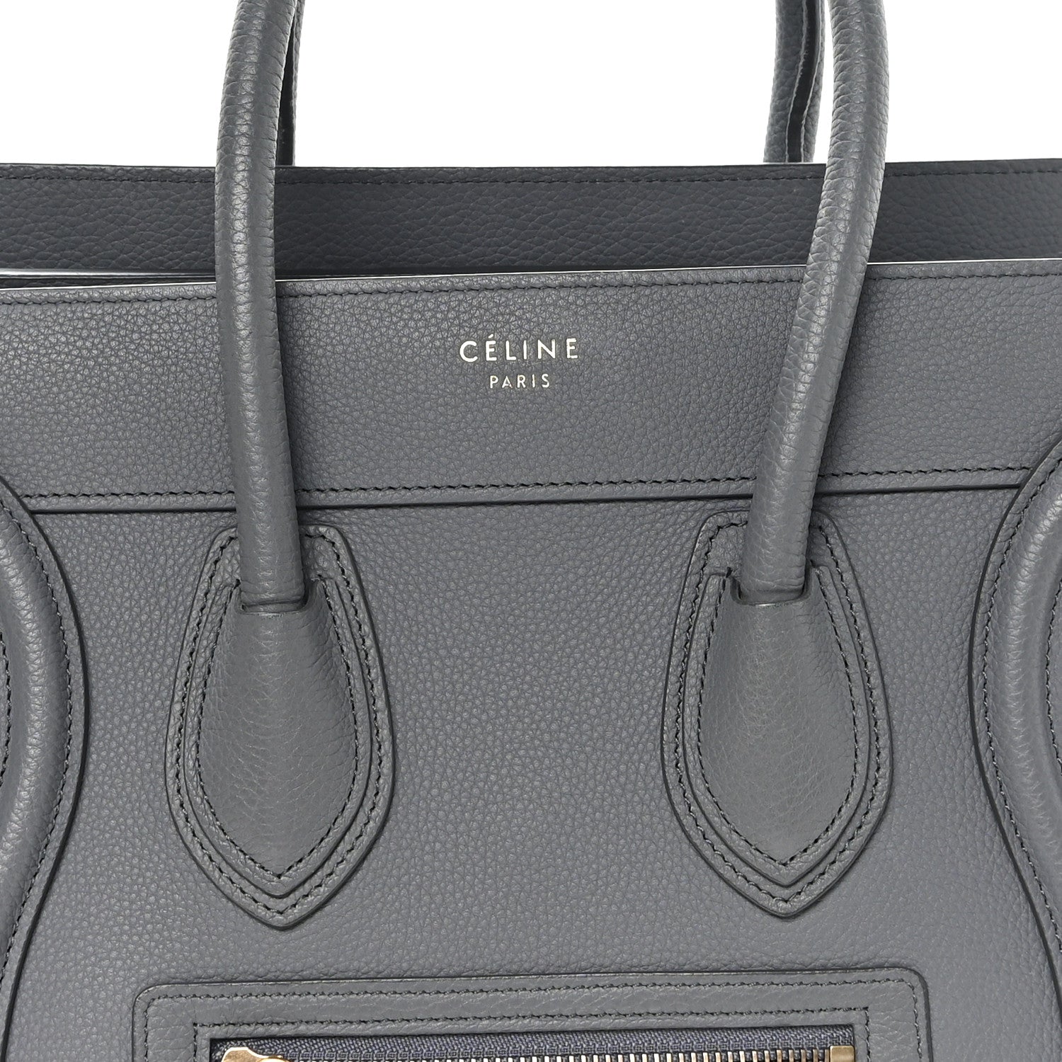 Celine Baby Drummed Calfskin Micro Luggage Kohl 1818480 – FASHIONPHILE