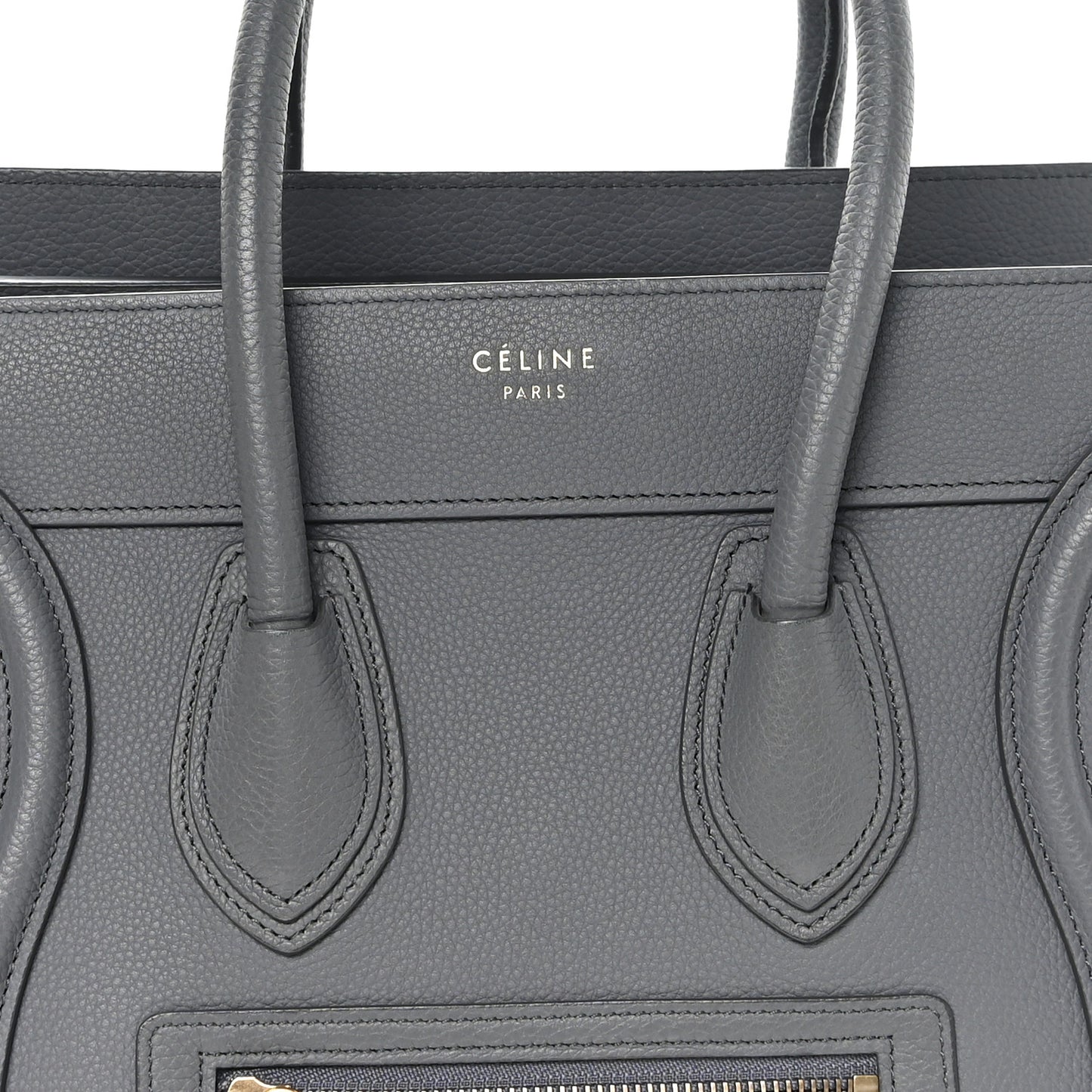 Baby Drummed Calfskin Micro Luggage Kohl