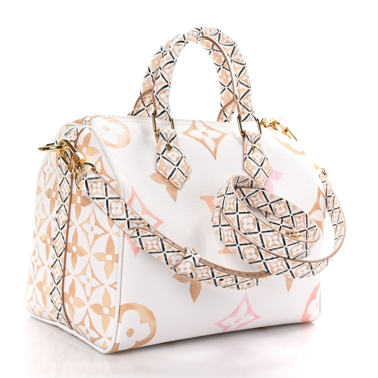 Louis Vuitton LOUIS VUITTON Monogram Giant By The Pool 2.0 Speedy Bandouliere 25 Beige 3 of 10