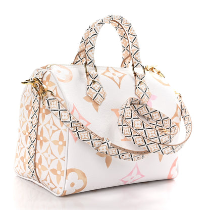 Louis Vuitton LOUIS VUITTON Monogram Giant By The Pool 2.0 Speedy Bandouliere 25 Beige 3 of 10