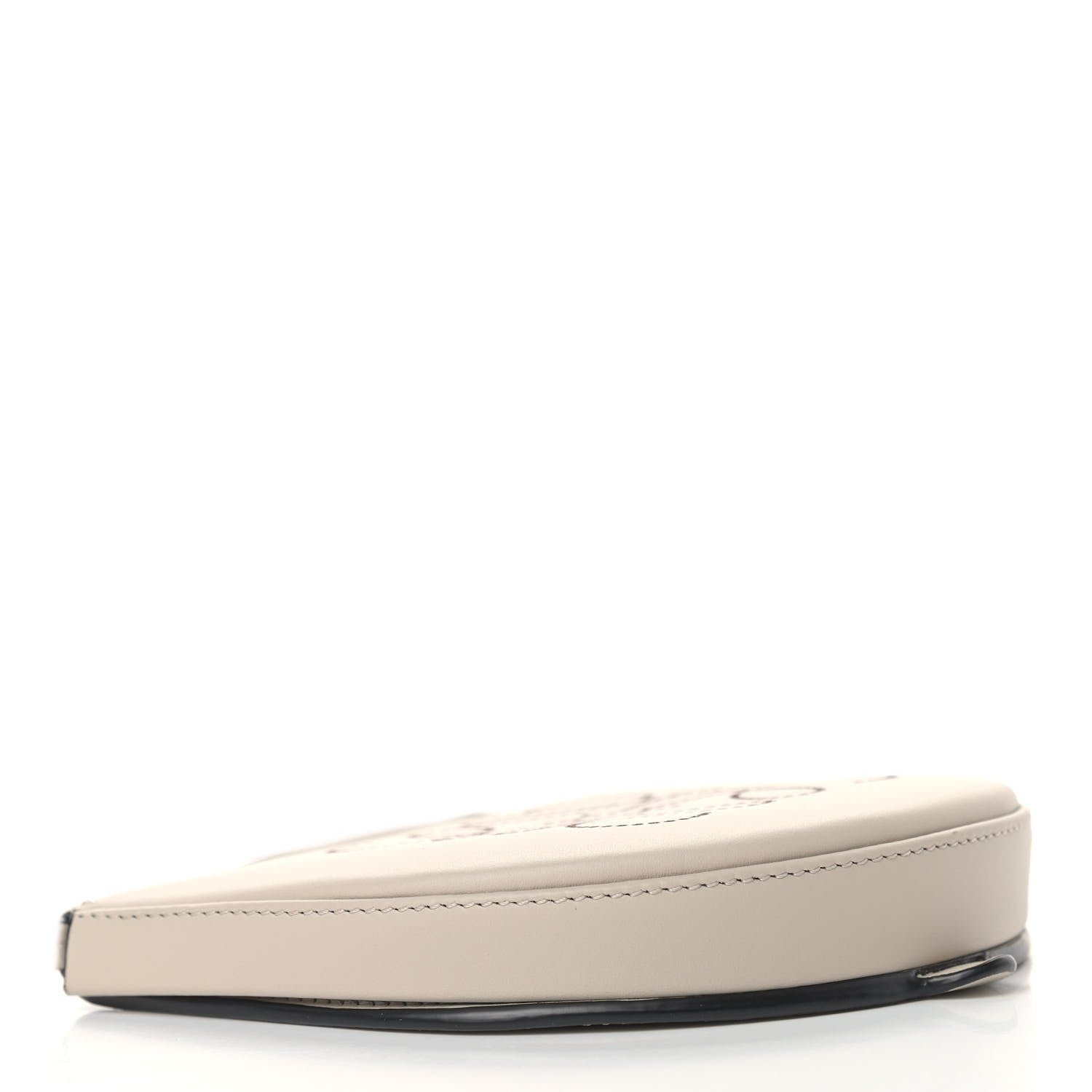 Loewe Buffed Calfskin Logo Embossed Small Heel Pouch Light Oat Tan 4 of 9