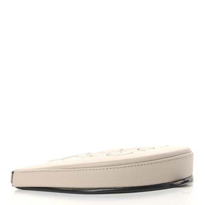 Loewe Buffed Calfskin Logo Embossed Small Heel Pouch Light Oat Tan 4 of 9