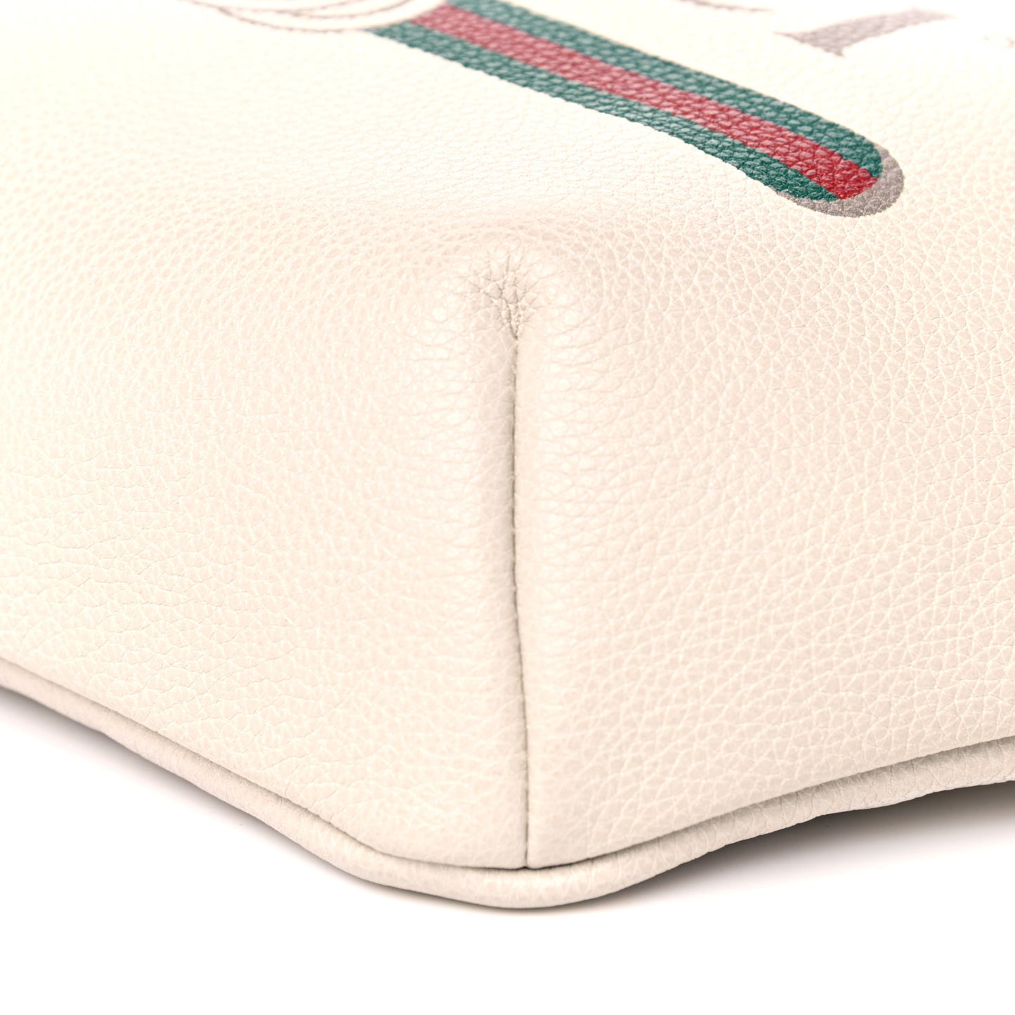 Grained Calfskin Logo Belt Bag White