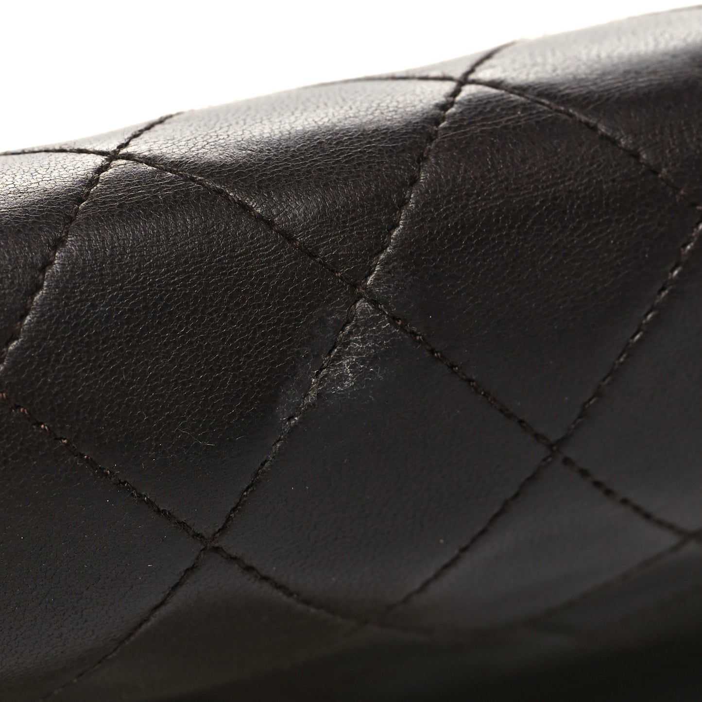 Lambskin Quilted Small Single Flap Brown