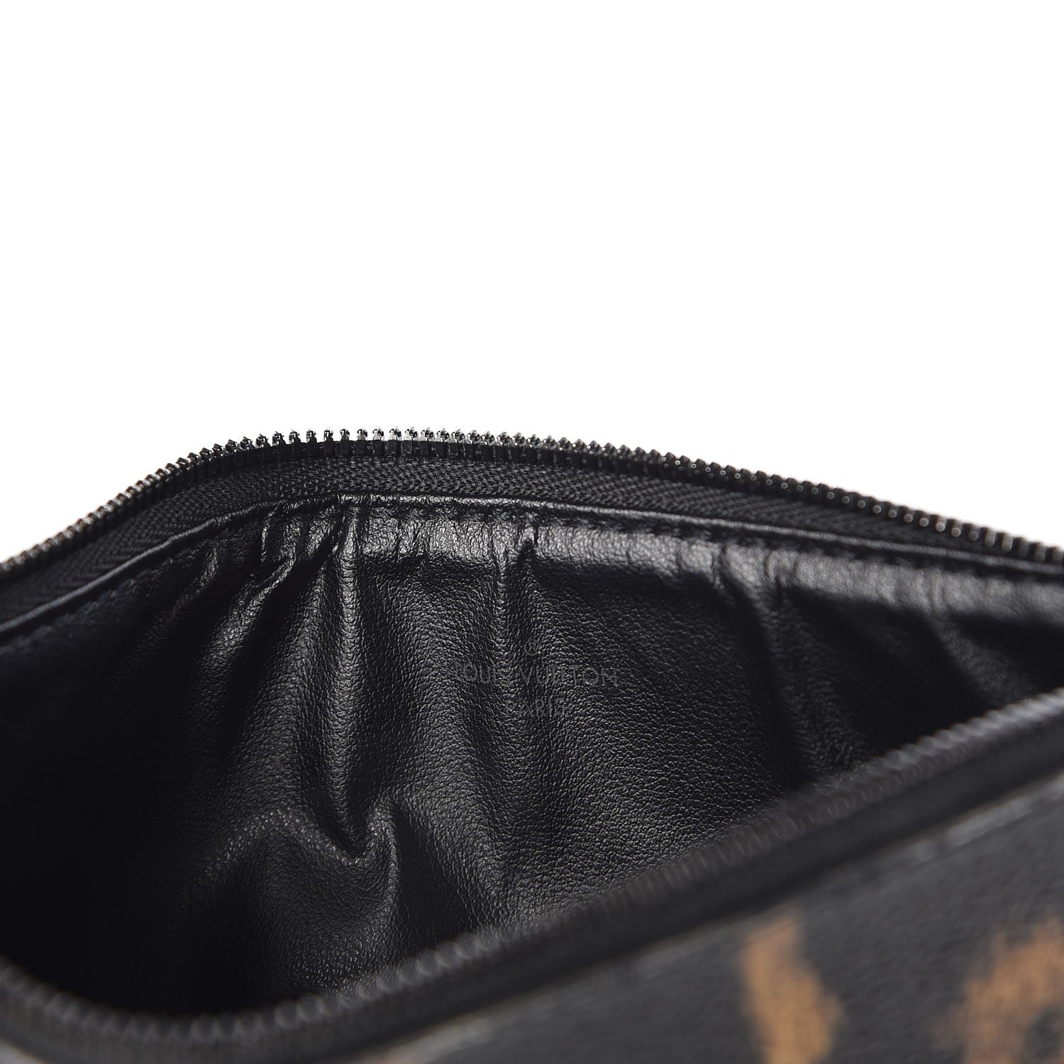 Louis Vuitton Monogram Animal Print Felicie Chain Wallet Zippered Insert 6 of 13
