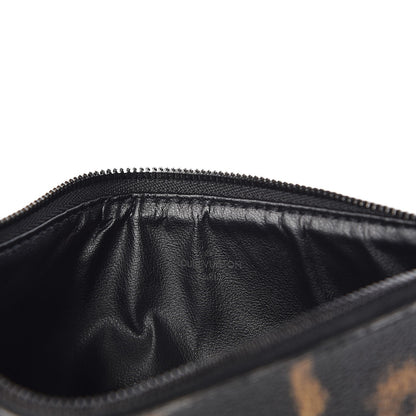 Louis Vuitton Monogram Animal Print Felicie Chain Wallet Zippered Insert 6 of 13