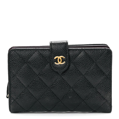 Chanel Caviar Quilted CC French Wallet Black 1 of 14