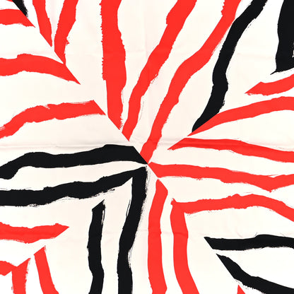 Hermes Silk Rosace De Janos Ber Scarf 90 Red White Black 4 of 4