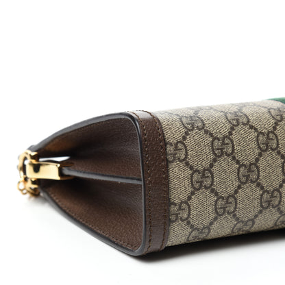 Gucci GG Supreme Monogram Web Small Ophidia Chain Shoulder Bag Brown 6 of 12