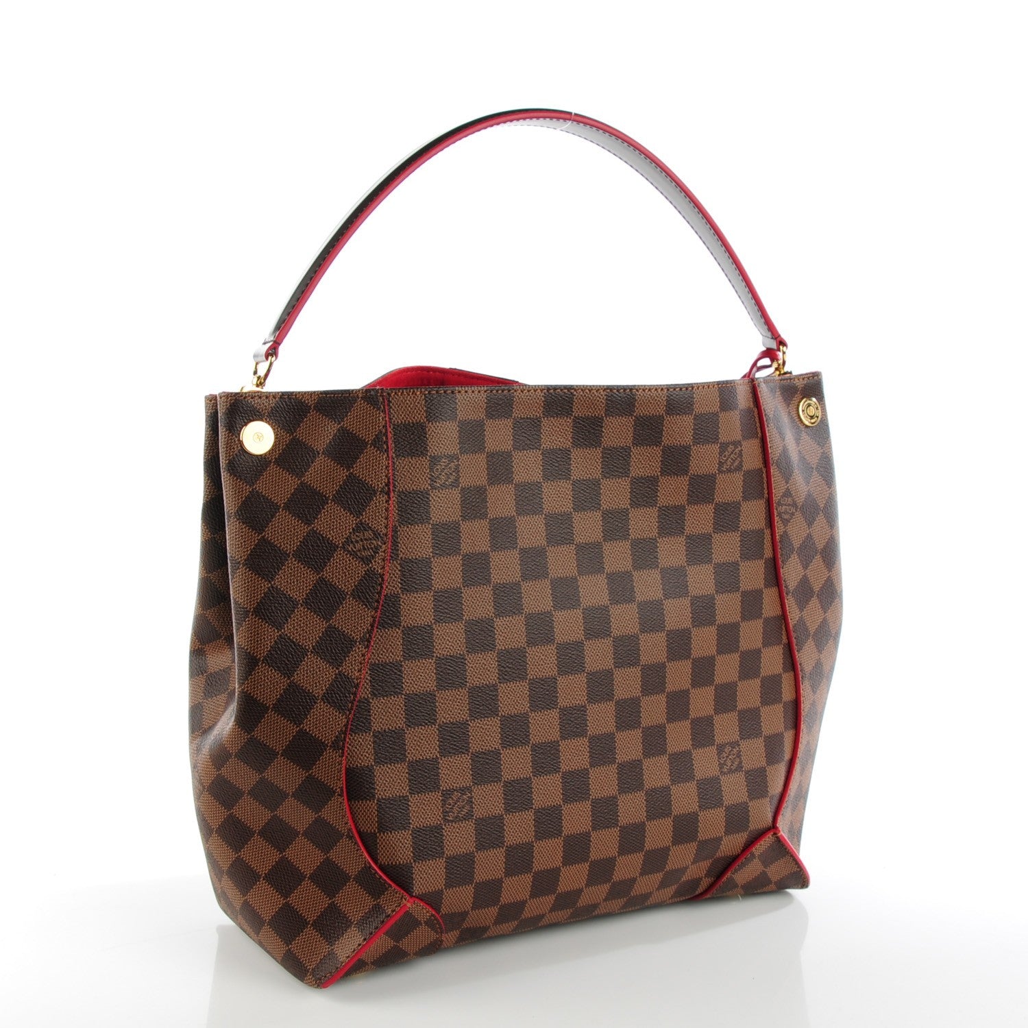 Louis Vuitton Damier Ebene Caissa Hobo Cherry 3 of 7