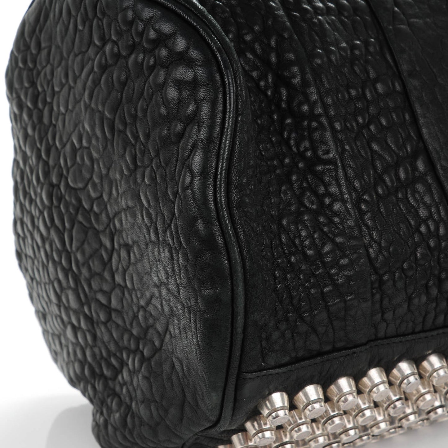 Pebbled Lambskin Rocco Black Nickel Hardware
