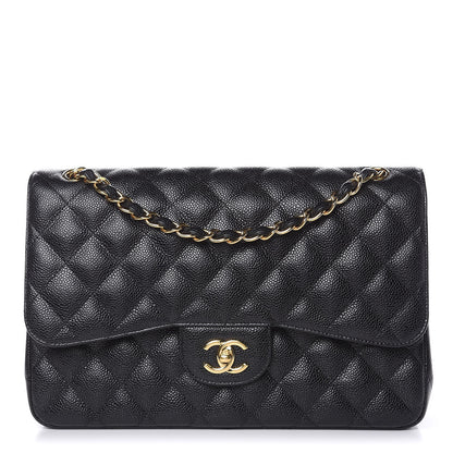 Chanel Caviar Quilted Jumbo Double Flap Black 1 of 10