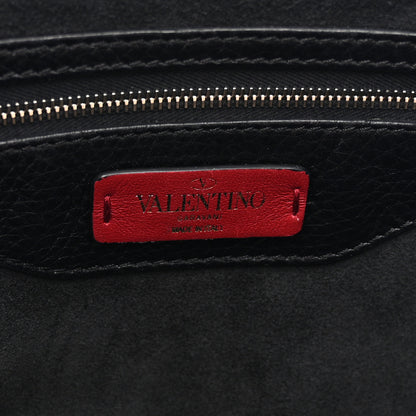 Valentino Garavani Grained Calfskin Rockstud Shoulder Tote Black 6 of 13