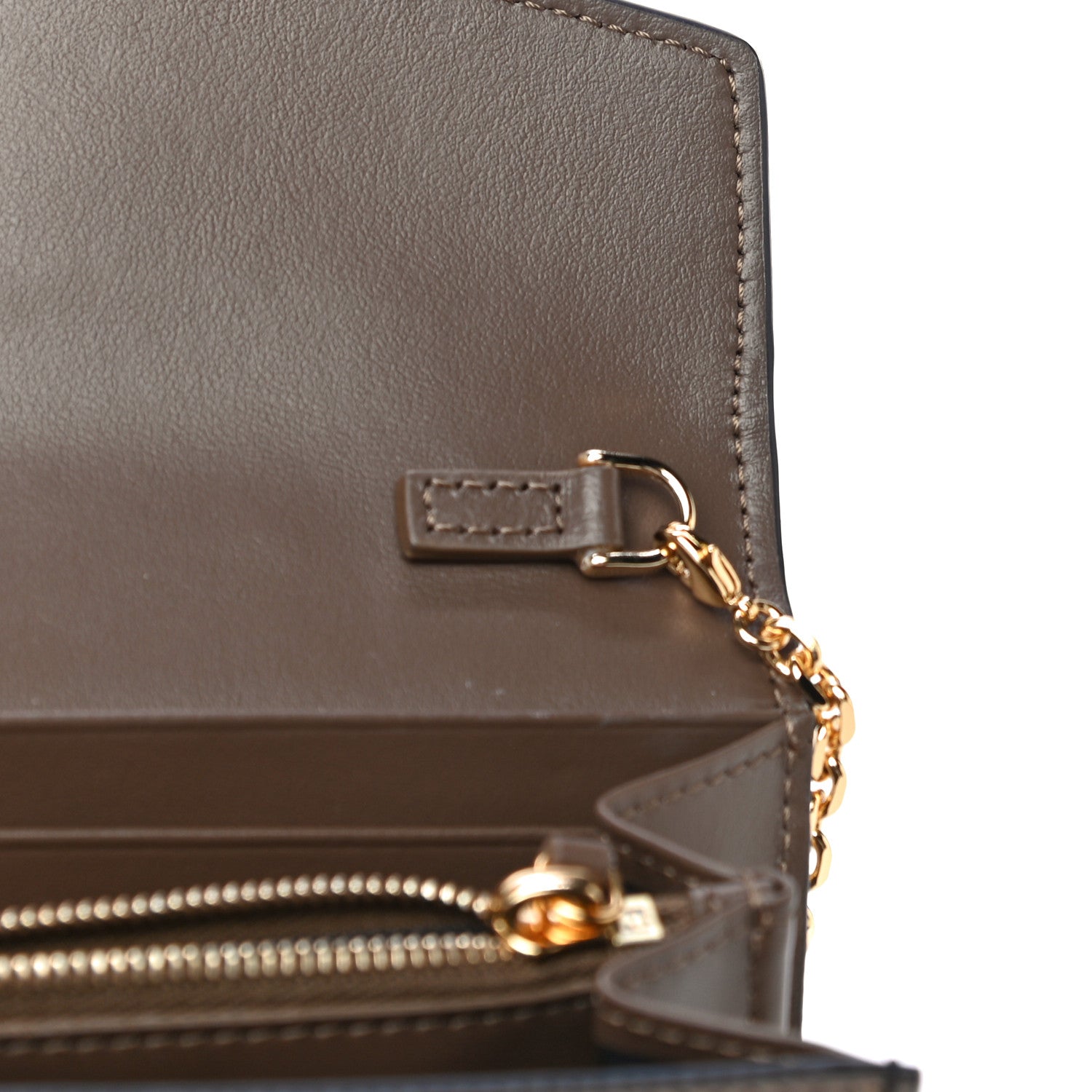 Fendi Vitello Soft F is Fendi Bi-Color FF 1974 Embossed Continental Envelope Wallet On Chain Maya Black 14 of 15