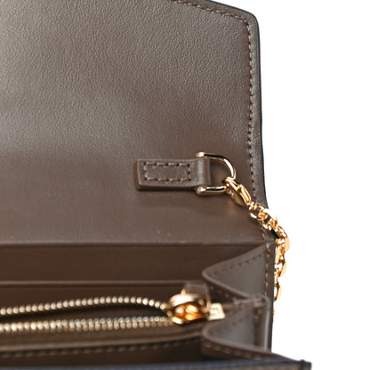 Fendi Vitello Soft F is Fendi Bi-Color FF 1974 Embossed Continental Envelope Wallet On Chain Maya Black 14 of 15