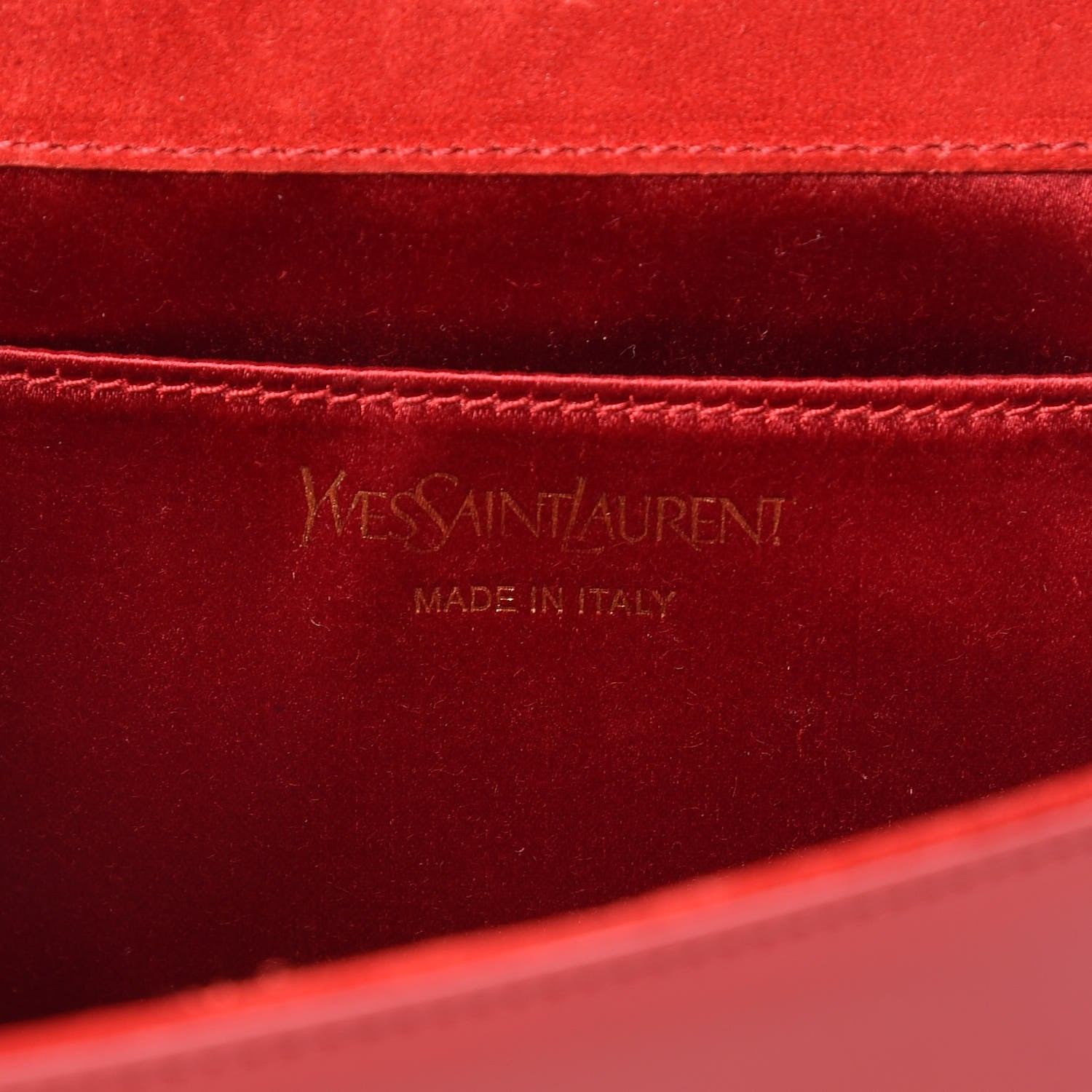 Saint Laurent Patent Monogram Large Belle De Jour Clutch Red 6 of 11