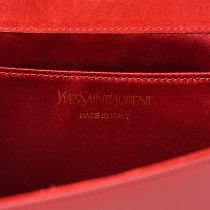 Saint Laurent Patent Monogram Large Belle De Jour Clutch Red 6 of 11