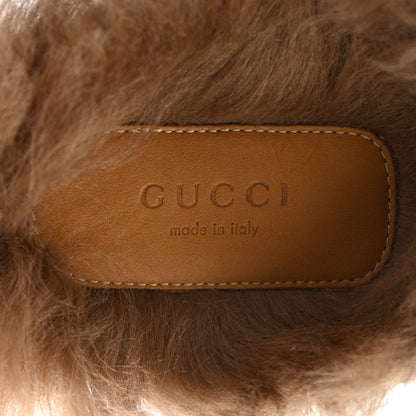 Gucci Calfskin Fur Womens Princetown Slippers 37.5 Black 7 of 8