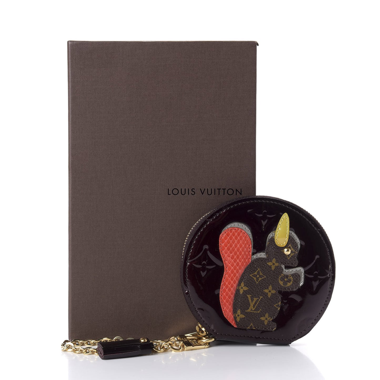 Vernis Animania Ecureuil Squirrel Round Coin Purse Amarante