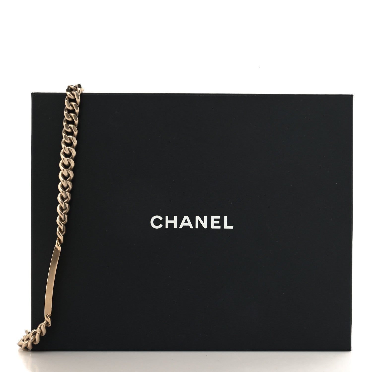 Chanel Oversized Chain Logo Necklace Gold 5 of 5