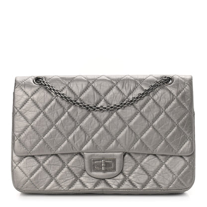 Chanel Metallic Aged Calfskin Quilted 2.55 Reissue 226 Flap Silver 1 of 10