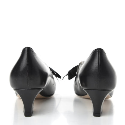 Gucci Malaga Kid Bow Berith Low Heel Pumps 36.5 Black 4 of 10