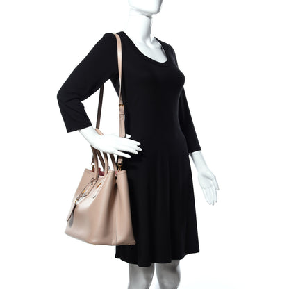 Prada Saffiano Cuir Medium Double Bag Cammeo Rosa 2 of 9