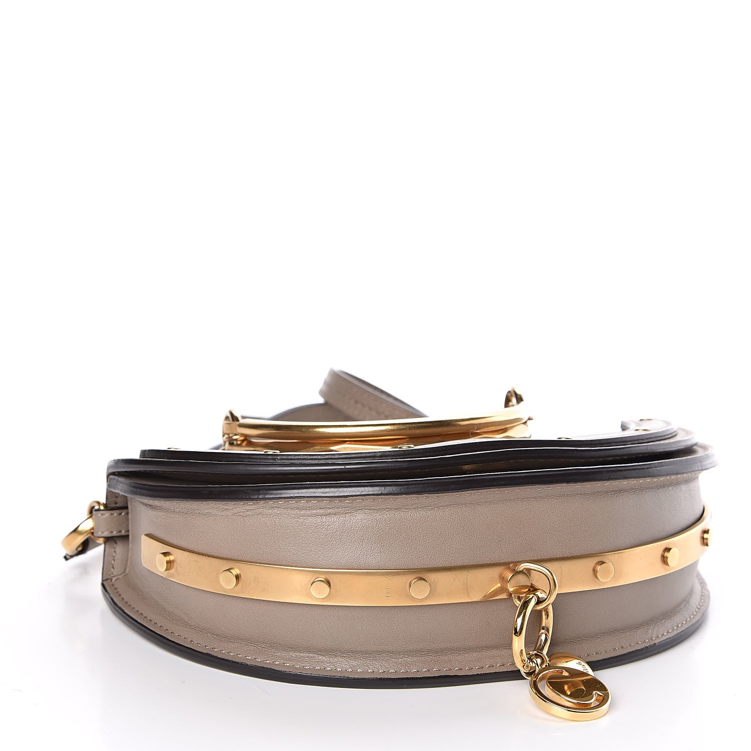 Chloe Calfskin Small Nile Bracelet Minaudiere Bag Motty Grey 4 of 9