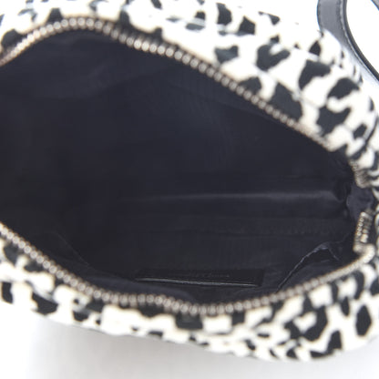 Saint Laurent Canvas Leopard Print Sid Messenger Bag Black White 5 of 9