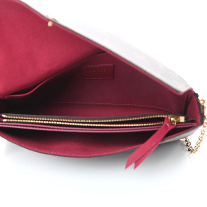 Louis Vuitton Monogram Pochette Felicie Chain Wallet Fuchsia 6 of 13