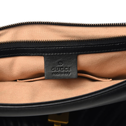 Gucci Calfskin Matelasse Large GG Marmont Shoulder Bag Black 5 of 13
