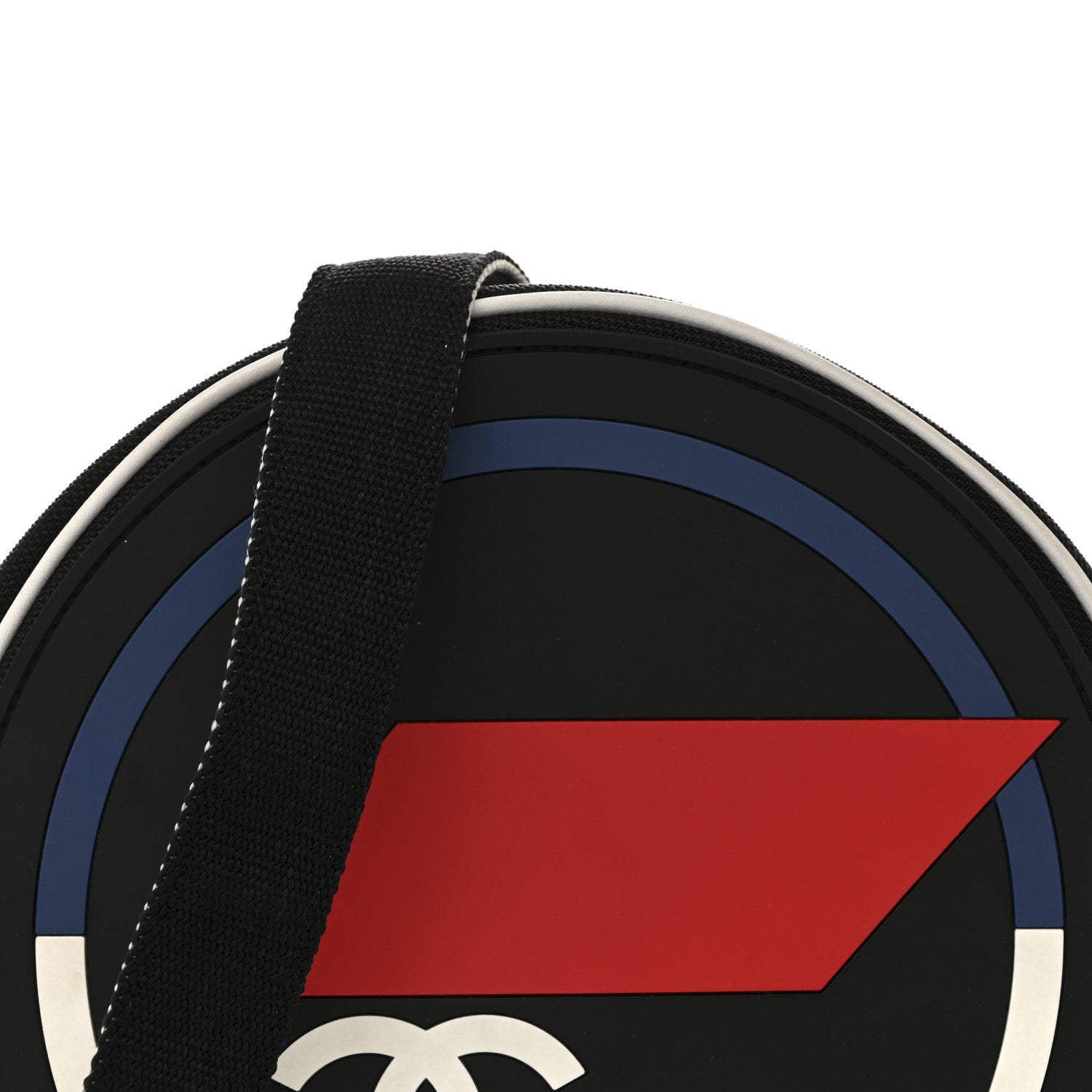Chanel Canvas Rubber Airlines Crossbody Black White Red 8 of 14
