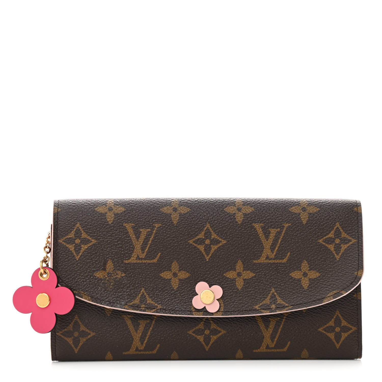 Louis Vuitton Monogram Bloom Flower Emilie Wallet Fuchsia 1 of 8