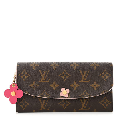 Louis Vuitton Monogram Bloom Flower Emilie Wallet Fuchsia 1 of 8