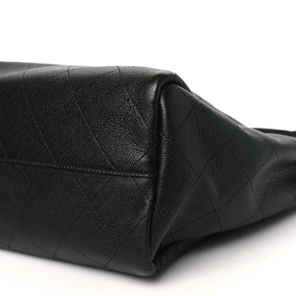 Chanel Caviar Stitched Large Lady Coco Shopping Tote Black 9 of 10