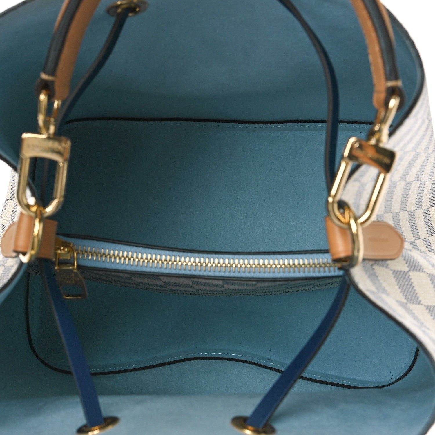 Louis Vuitton Damier Azur Braided Neonoe MM Blue 5 of 11